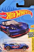 Load image into Gallery viewer, Hot Wheels 2018 Corvette C7.R Blue #152 HW Speed Graphics 1/10 New Long Card