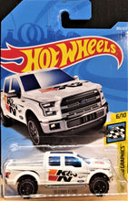 Load image into Gallery viewer, Hot Wheels 2018 '15 Ford F-150 White #203 HW Speed Graphics 6/10 New Long Card