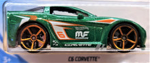 Load image into Gallery viewer, Hot Wheels 2018 C6 Corvette Green #174 Tooned 3/5 New Long Card