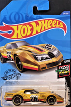 Load image into Gallery viewer, Hot Wheels 2020 '76 Greenwood Corvette Gold #34 HW Race Day 4/10 New Long Card