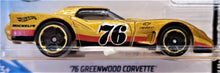 Load image into Gallery viewer, Hot Wheels 2020 '76 Greenwood Corvette Gold #34 HW Race Day 4/10 New Long Card