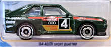 Load image into Gallery viewer, Hot Wheels 2019 '84 Audi Sport Quattro Dark Green #43 Baja Blazers 7/10 New Long Card