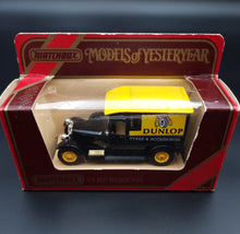 Load image into Gallery viewer, Matchbox 1927 Talbot Van Dunlop Tyres Black Models Of Yesteryear Y5