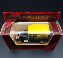 Load image into Gallery viewer, Matchbox 1927 Talbot Van Dunlop Tyres Black Models Of Yesteryear Y5