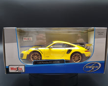 Load image into Gallery viewer, Maisto 2018 Porsche 911 GT2 RS Yellow 1:24 Die Cast Car