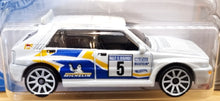 Load image into Gallery viewer, Hot Wheels 2021 Lancia Delta Integrale #51 White Baja Blazers 6/10 New Long Card