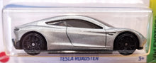 Load image into Gallery viewer, Hot Wheels 2022 Tesla Roadster Silver #162 HW Exotics 1/10 New Long Card