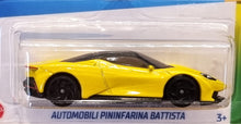 Load image into Gallery viewer, Hot Wheels 2022 Automobili Pinifarina Battista Yellow #171 HW Exotics New 2/10 Long Card