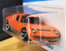 Load image into Gallery viewer, Hot Wheels 2022 '71 Lamborghini Miura SV Orange #202 HW Exotics 5/10 New Long Card