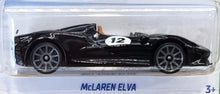 Load image into Gallery viewer, Hot Wheels 2022 McLaren Elva Black #203 HW Exotics 6/10 New Long Card