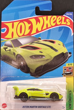 Load image into Gallery viewer, Hot Wheels 2022 Aston Martin Vantage GTE Lime #238 HW Exotics 9/10 New Long Card