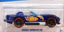 Load image into Gallery viewer, Hot Wheels 2022 Dodge Viper RT/10 Blue #208 Then and Now 3/10 New Long Card