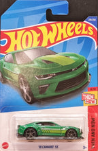 Load image into Gallery viewer, Hot Wheels 2022 '18 Camaro SS Green #219 Then and Now 4/10 New Long Card