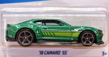 Load image into Gallery viewer, Hot Wheels 2022 '18 Camaro SS Green #219 Then and Now 4/10 New Long Card