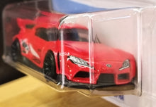 Load image into Gallery viewer, Hot Wheels 2022 '20 Toyota GR Supra Red #241 Then and Now 8/10 New Long Card