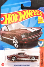 Load image into Gallery viewer, Hot Wheels 2022 '65 Mustang 2+2 Fastback Brown #192 Muscle Mania 1/10 New Long Card