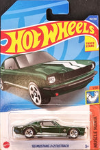 Load image into Gallery viewer, Hot Wheels 2022 '65 Mustang 2+2 Fastback Green #192 Muscle Mania 1/10 New Long Card