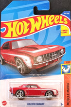 Load image into Gallery viewer, Hot Wheels 2022 '69 COPO Camaro Red #193 Muscle Mania 2/10 New Long Card