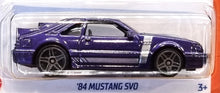 Load image into Gallery viewer, Hot Wheels 2022 '84 Mustang SVO Purple #221 Muscle Mania 4/10 New Long Card