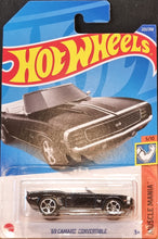 Load image into Gallery viewer, Hot Wheels 2022 '69 Camaro Convertible Black #222 Muscle Mania 5/10 New Long Card