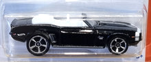 Load image into Gallery viewer, Hot Wheels 2022 '69 Camaro Convertible Black #222 Muscle Mania 5/10 New Long Card