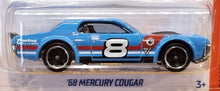 Load image into Gallery viewer, Hot Wheels 2022 '68 Mercury Cougar Light Blue #236 Muscle Mania 7/10 New