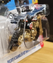 Load image into Gallery viewer, Hot Wheels 2022 Ducati Scrambler Hot Wheels Edition Black #117 HW Daredevils 3/5
