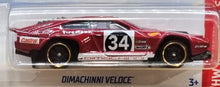 Load image into Gallery viewer, Hot Wheels 2022 Dimachinni Veloce Red #163 HW Daredevils 4/5 New Long Card