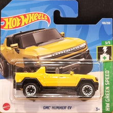 Load image into Gallery viewer, Hot Wheels 2022 GMC Hummer EV Yellow #130 HW Green Speed 3/5 New