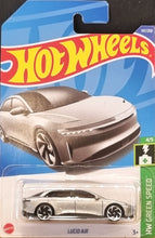 Load image into Gallery viewer, Hot Wheels 2022 Lucid Air Silver #147 HW Green Speed 4/5 New Long Card