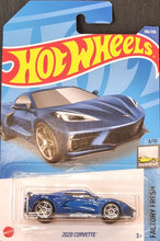 Load image into Gallery viewer, Hot Wheels 2022 2020 Corvette Blue #106 Factory Fresh 3/10 New Long Card
