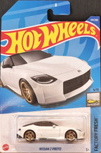 Load image into Gallery viewer, Hot Wheels 2022 Nissan Z Proto White #124 Factory Fresh 5/10 New Long Card
