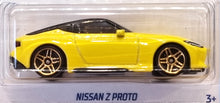 Load image into Gallery viewer, Hot Wheels 2022 Nissan Z Proto Yellow #124 Factory Fresh 5/10 New Long Card