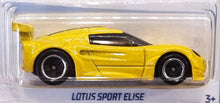 Load image into Gallery viewer, Hot Wheels 2022 Lotus Sport Elise Yellow #136 Factory Fresh 6/10 New Long Card