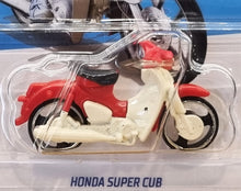 Load image into Gallery viewer, Hot Wheels 2022 Honda Super Cub Red #169 Factory Fresh 8/10 New Long Card