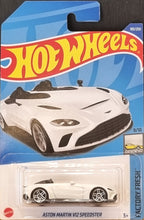 Load image into Gallery viewer, Hot Wheels 2022 Aston Martin V12 Speedster White #183 Factory Fresh 9/10 New Long Card