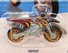 Load image into Gallery viewer, Hot Wheels 2022 HW450F Motorbike Dark Red #52 Baja Blazers 6/10 New Long Card