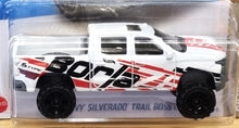 Load image into Gallery viewer, Hot Wheels 2022 '19 Chevy Silverado Trail Boss LT White #53 Baja Blazers 7/10 New