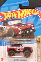 Load image into Gallery viewer, Hot Wheels 2022 Custom Ford Bronco Red #74 Baja Blazers 8/10 New Long Card