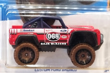 Load image into Gallery viewer, Hot Wheels 2022 Custom Ford Bronco Red #74 Baja Blazers 8/10 New Long Card