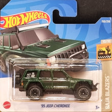 Load image into Gallery viewer, Hot Wheels 2022 '95 Jeep Cherokee Green #150 Baja Blazers 10/10 New