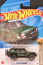 Load image into Gallery viewer, Hot Wheels 2022 '95 Jeep Cherokee Green #150 Baja Blazers 10/10 New Long Card