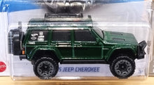 Load image into Gallery viewer, Hot Wheels 2022 '95 Jeep Cherokee Green #150 Baja Blazers 10/10 New Long Card