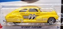 Load image into Gallery viewer, Hot Wheels 2022 '47 Chevy Fleetline Yellow #155 Rod Squad 1/5 New Long Card