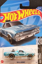 Load image into Gallery viewer, Hot Wheels 2022 '68 EL Camino Aqua #196 Rod Squad 3/5 New Long Card