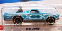 Load image into Gallery viewer, Hot Wheels 2022 '68 EL Camino Aqua #196 Rod Squad 3/5 New Long Card