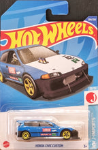 Load image into Gallery viewer, Hot Wheels 2022 Honda Civic Custom Blue #204 HW J-Imports 10/10 New Long Card