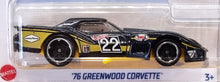Load image into Gallery viewer, Hot Wheels 2022 '76 Greenwood Corvette Dark Blue #21 HW Contoured 1/5 New Long Card