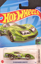 Load image into Gallery viewer, Hot Wheels 2022 '76 Greenwood Corvette Green #21 HW Contoured 1/5 New Long Card