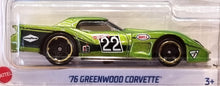 Load image into Gallery viewer, Hot Wheels 2022 '76 Greenwood Corvette Green #21 HW Contoured 1/5 New Long Card